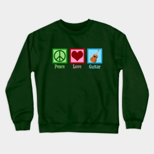 Peace Love Guitar Crewneck Sweatshirt